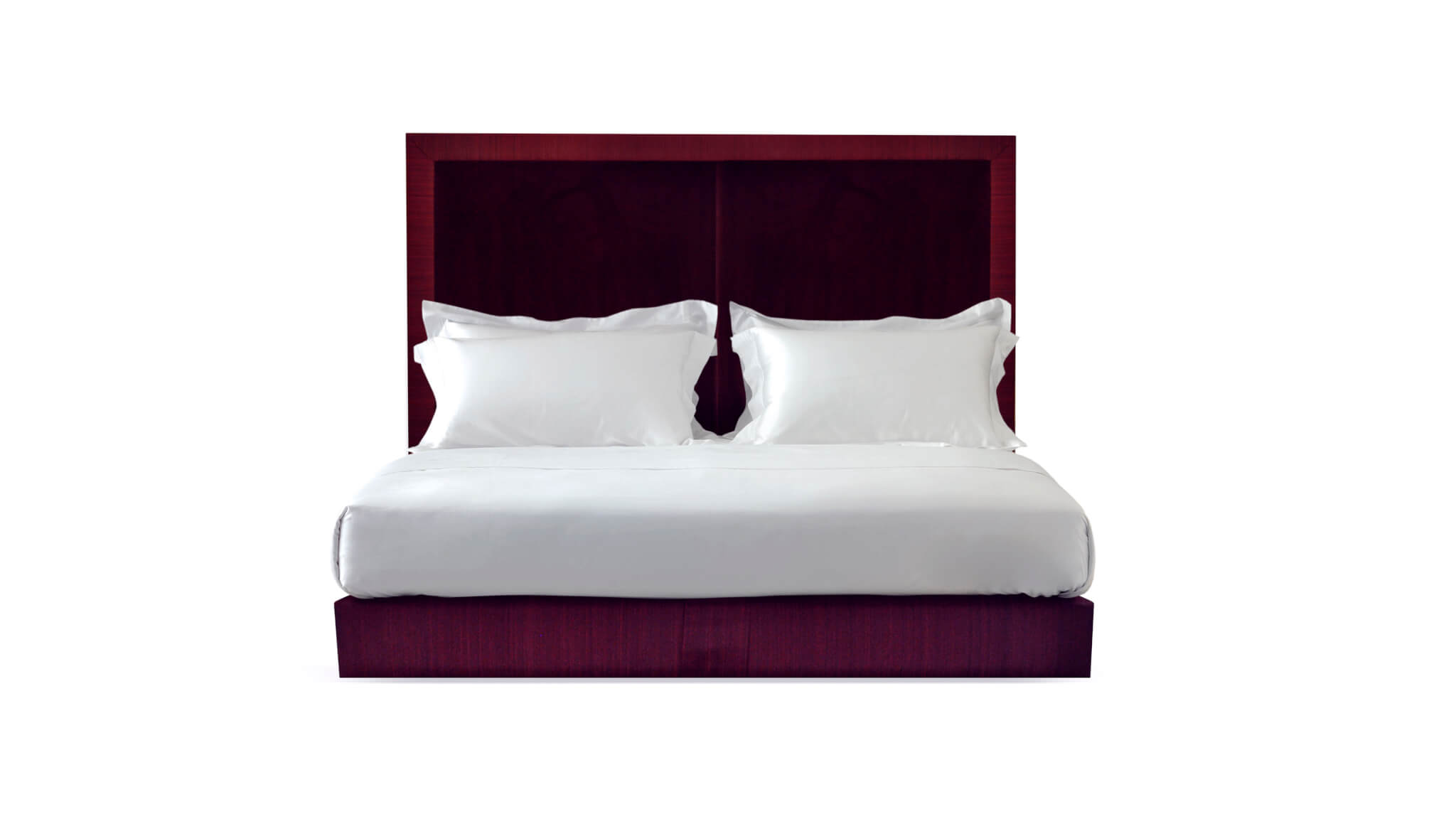 Max 01 Bett auf Weiß – Hauseigenes Savoir-Design